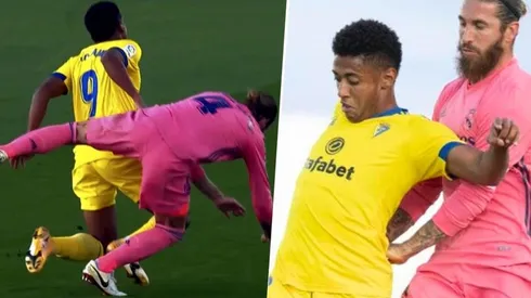 Real Madrid 0-1 Cádiz: Sergio Ramos propina terrible rodillazo al Choco Lozano y lo obliga a salir [VIDEO]