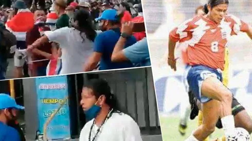 Benjamín Mayorga es captado arrojándole piedras a la policía