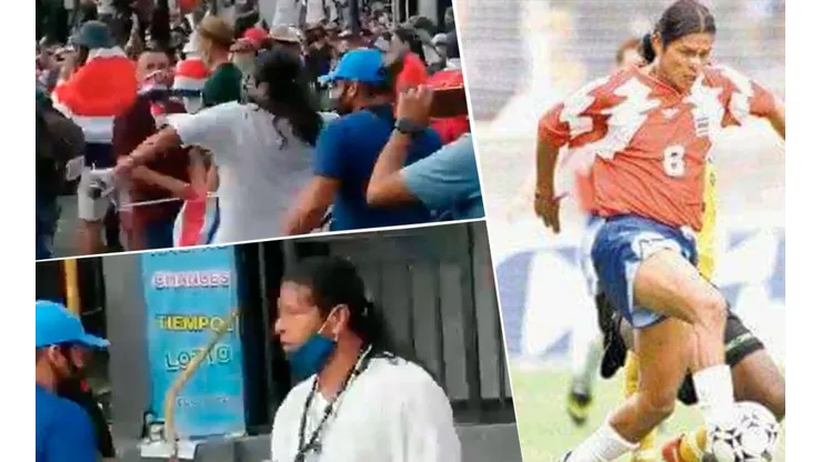 Benjamín Mayorga es captado arrojándole piedras a la policía