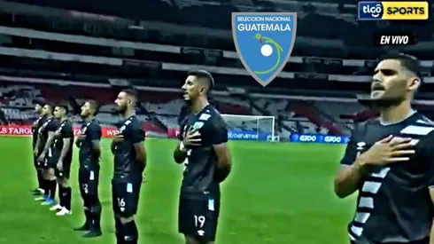 Los guatemaltecos mantuvieron la distancia durante el himno