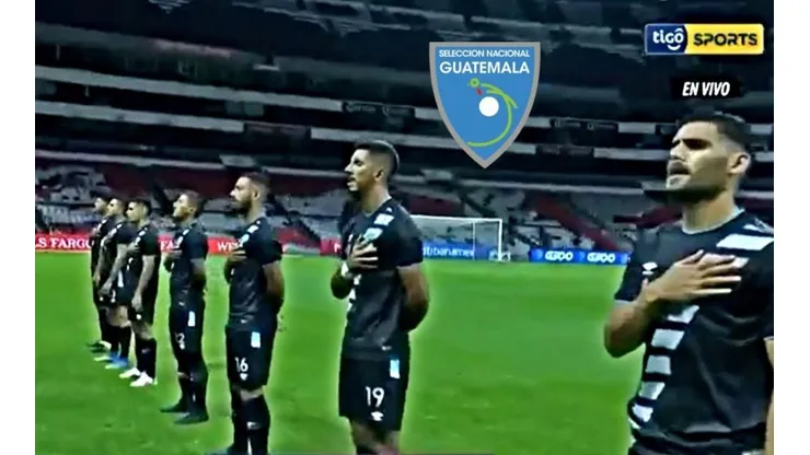 Los guatemaltecos mantuvieron la distancia durante el himno