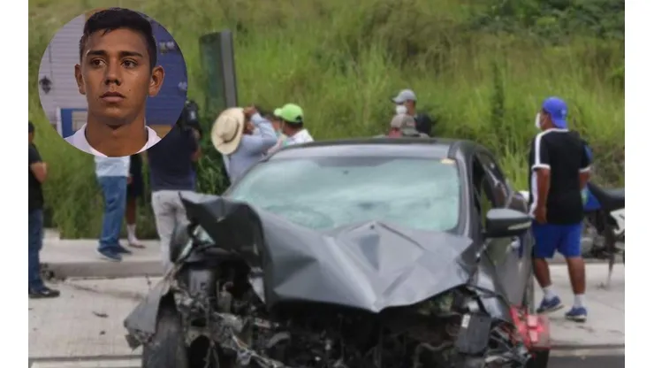 Mayron Flores sufre un fuerte accidente con su auto en Tegucigalpa