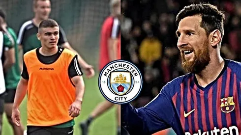 Lionel Messi y Manfred Ungled