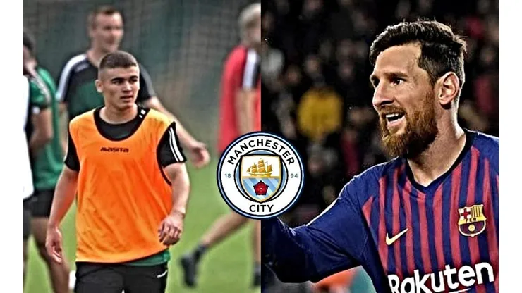 Lionel Messi y Manfred Ungled
