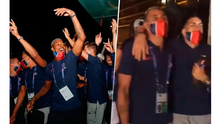 Keylor Navas, a puro ritmo en los festejos del PSG