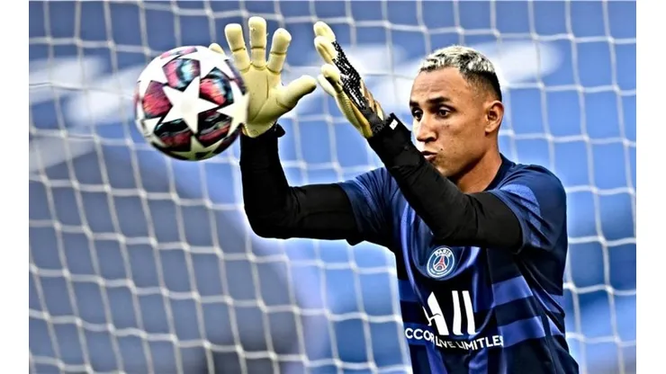 Keylor Navas entrenando con el PSG en Champions