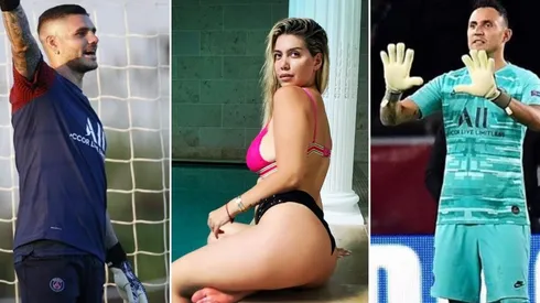 Icardi se vistió de portero y Wanda Nara bromeó con Keylor