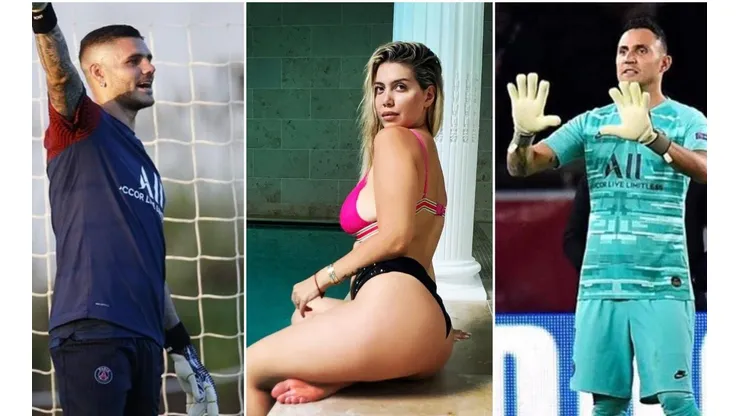 Icardi se vistió de portero y Wanda Nara bromeó con Keylor