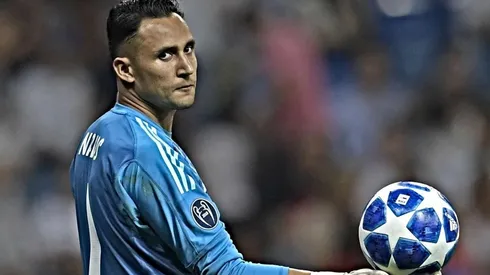 Keylor Navas con la camiseta del Real Madrid en Champions
