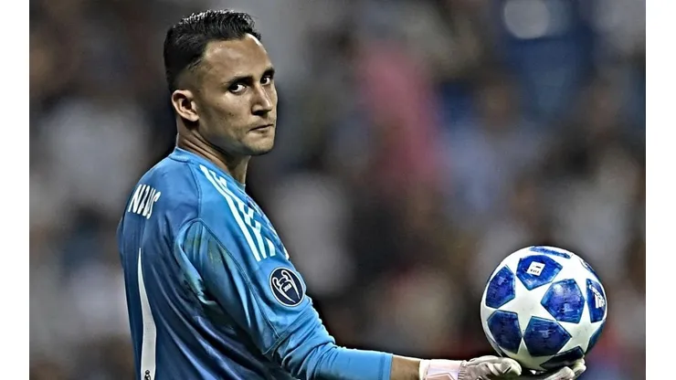 Keylor Navas con la camiseta del Real Madrid en Champions