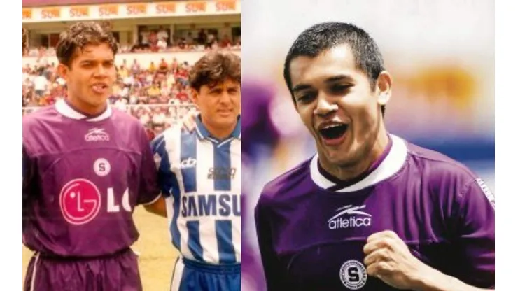 Amado Guevara vistiendo la camiseta del Deportivo Saprissa como jugador