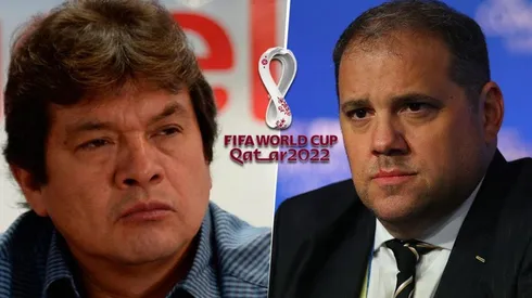 Hugo Carrillo, presidente de Fesfut; y Victor Montagliani, presidente de Concacaf