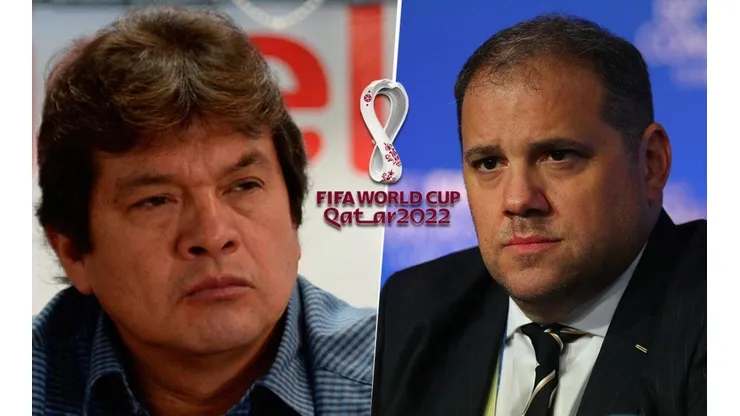 Hugo Carrillo, presidente de Fesfut; y Victor Montagliani, presidente de Concacaf