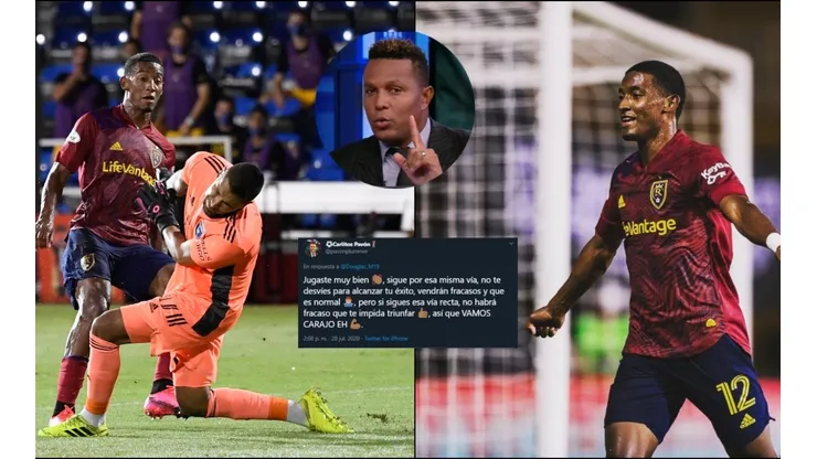 Carlos Pavón elogia y aconseja a Douglas Martínez después de su gol