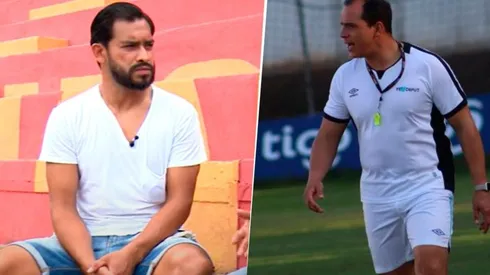 "Pescadito" Ruiz y "Tanque" Pezzarossi, ambos exjugadores que llegaron a la Selección