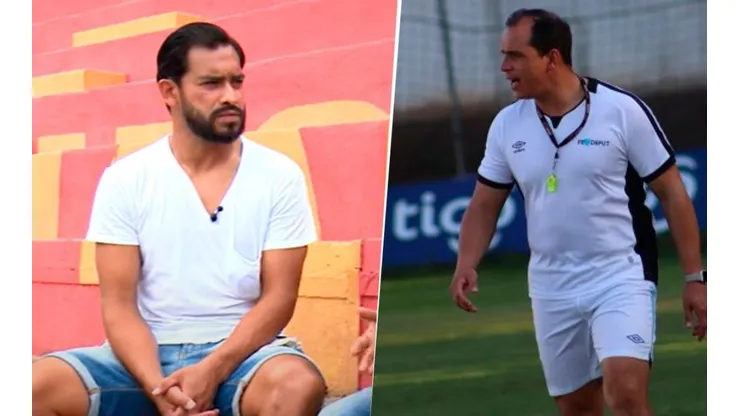 "Pescadito" Ruiz y "Tanque" Pezzarossi, ambos exjugadores que llegaron a la Selección