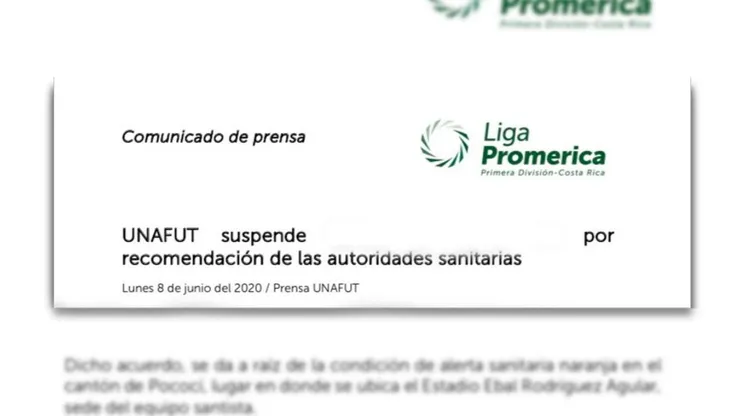 Unafut suspende partido de la última fecha