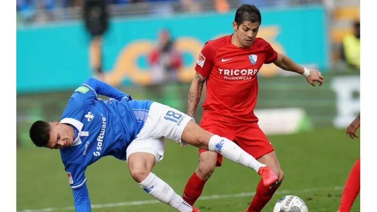 Gamboa jugó todo el partido en el empate de su equipo en la Bundesliga 2