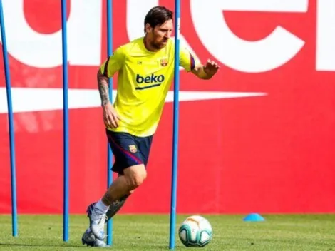 Con Lionel Messi a la cabeza, el Barcelona regresó a los entrenamientos
