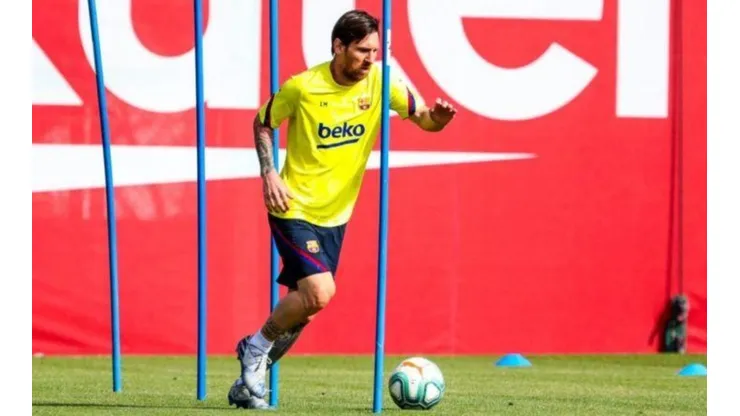 El astro argentino lideró el regreso a los entrenamientos.