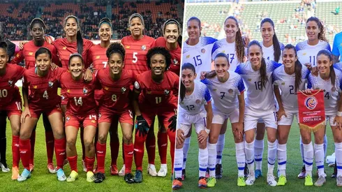 Las selecciones femeniles de Panamá y Costa Rica