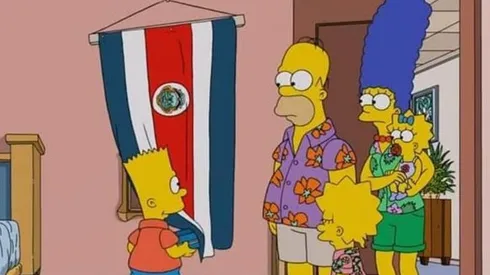 La bandera de Costa Rica en Los Simpsons