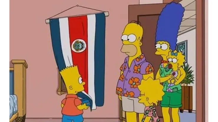 La bandera de Costa Rica en Los Simpsons