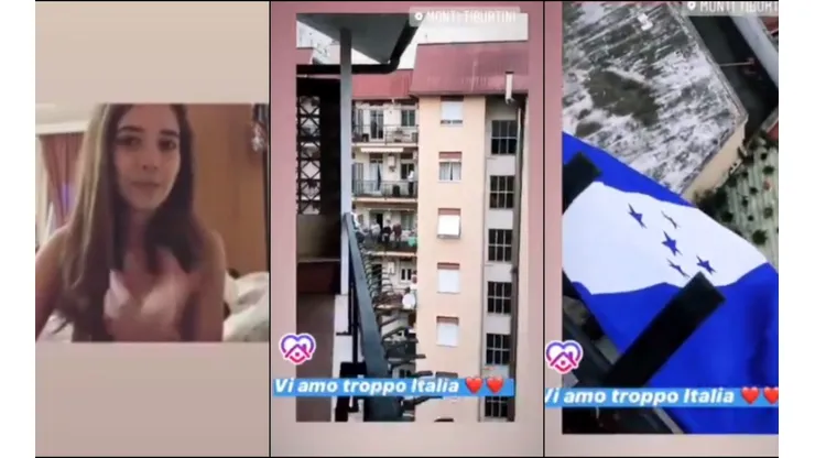 Colgó la bandera de Honduras en su balcón, y sus vecinos la hicieron llorar de emoción