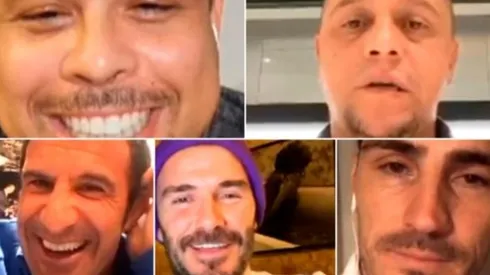 Ronaldo, Roberto Carlos, Luis Figo, David Beckham e Iker Casillas tuvieron una reunión virtual.