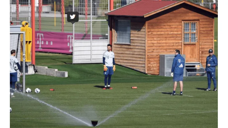 Neuer y su felicidad de haber regresado a los entrenamientos.