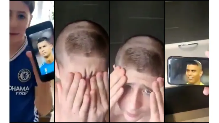 Su hijo le pidió el corte de CR7, pero le hizo el de Ronaldo Nazario