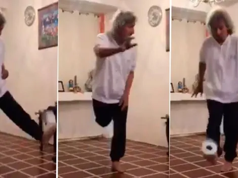 Lo hizo de nuevo: el Mágico llevó el 10 toques challenge a otro nivel