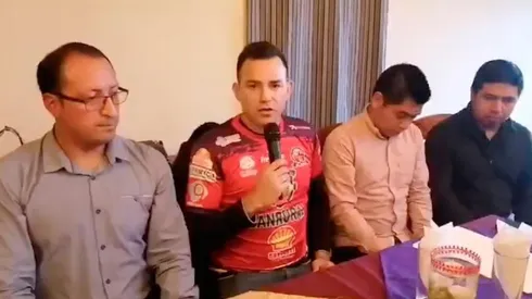Marco Pappa durante su presentación en San Pedro