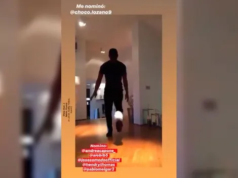 David Suazo se animó al desafío de los 10 toques