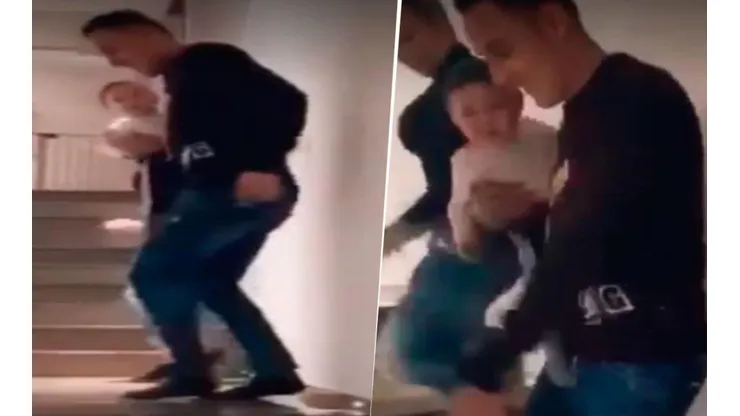 Keylor Navas junto a Andrea Salas en un video de Tik Tok