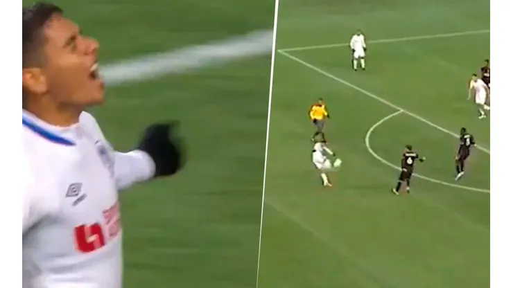 Carlos Pineda festeja el segundo gol contra Seattle Sounder, que forzó los penales