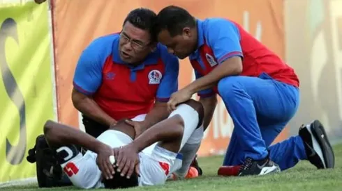 Ever Alvarado sufrió una grave lesión ante Marathon