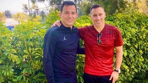 Marco Pappa y el "Chacho" Giménez en Guatemala