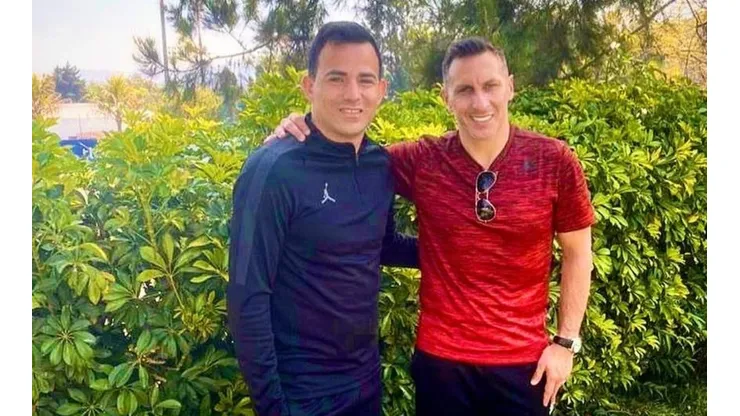 Marco Pappa y el "Chacho" Giménez en Guatemala