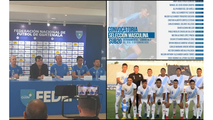 Los 23 convocados a la sub 20 de Guatemala
