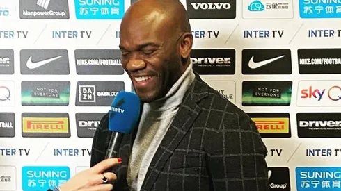David Suazo estuvo en San Siro para ver Inter-Cagliari