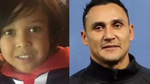 Keylor Navas y su hijo