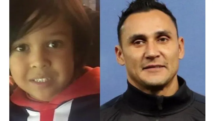 Keylor Navas y su hijo