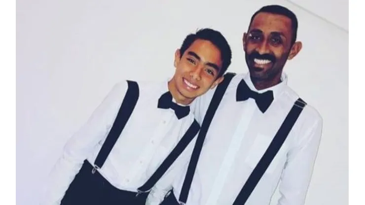 Erick Marín y su hijo