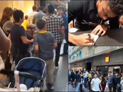 Locura en Cádiz por un autógrafo del "Choco" Lozano