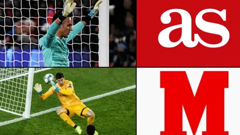 As y Marca destrozan a Courtois y extrañan a Keylor, después del PSG - Real Madrid