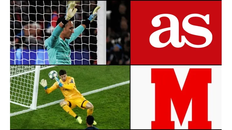 As y Marca destrozan a Courtois y extrañan a Keylor, después del PSG - Real Madrid
