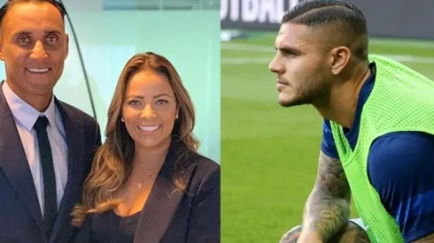 Keylor Navas y Andrea Salas / Mauro Icardi