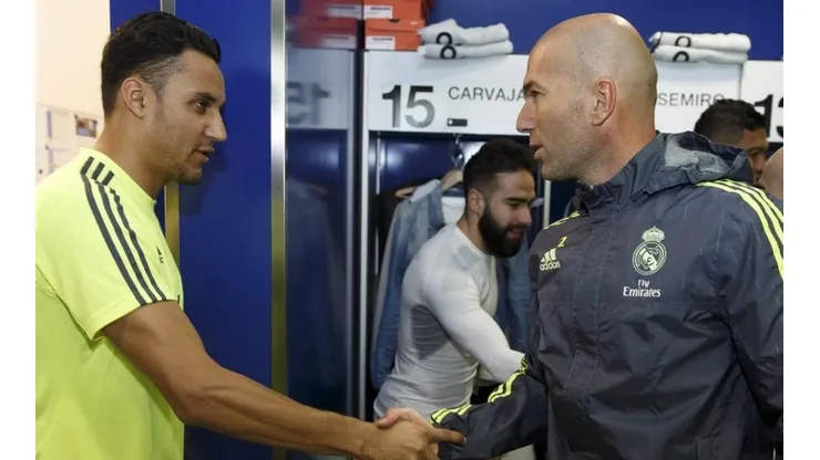 Keylor Navas y Zinedine Zidane