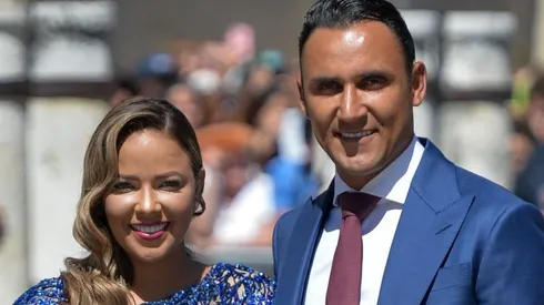 Keylor Navas y Andrea Salas